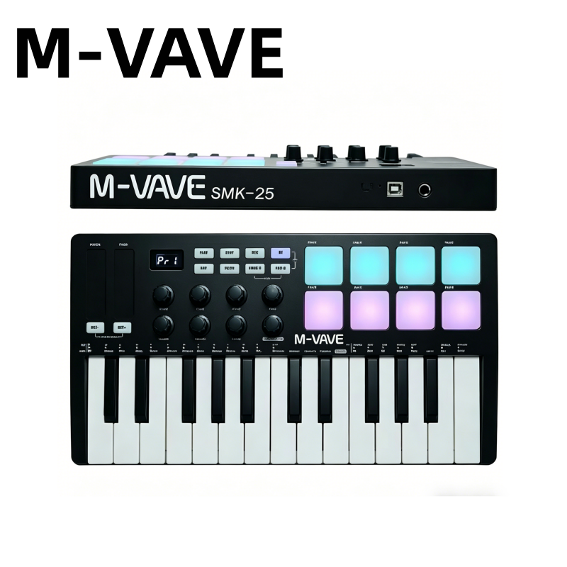 M-VAVE SMK-25 블랙 휴대용 MIDI 키보드, - Midi Controller Pad 리뷰 및 가격
